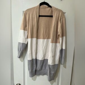 Long color block cardigan purchased from amazon